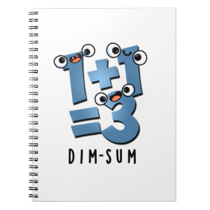 Carnet Dim Sum Drôle de mathématiques Food Pun
