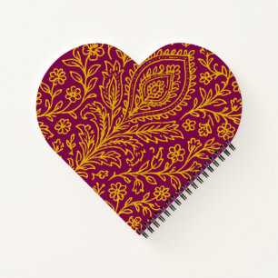 Carnet d'impression florale de Paisley Cute person