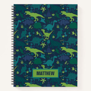 Carnet Dino Doodle Silhouettes Enfants Dinosaur