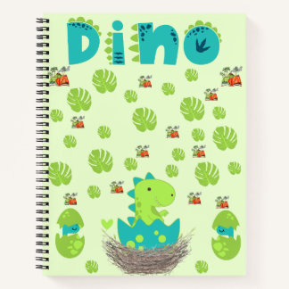 Carnet Dino éclosion & feuilles de jungle 