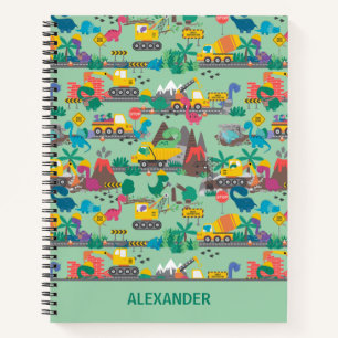Carnet Dinosaur enfants de construction personnalisée