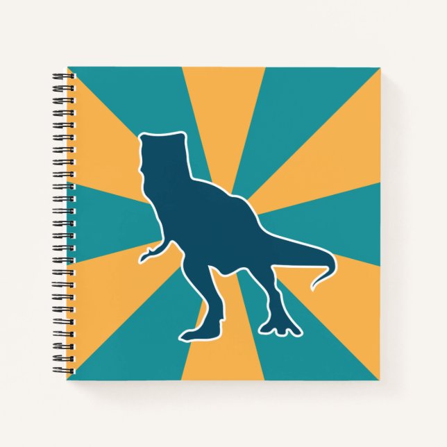 Carnet Dinosaur t-rex dessin animé coloré (Devant)