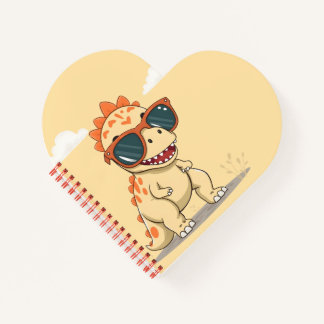 Carnet Dinosaure Cool avec des Lunettes de Soleil Drôle E