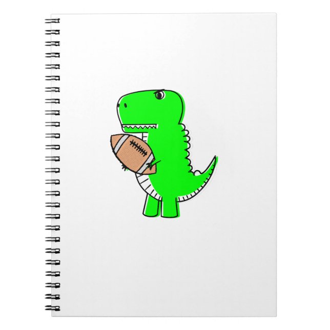 Carnet Dinosaure Vert Aime Le Football (Devant)