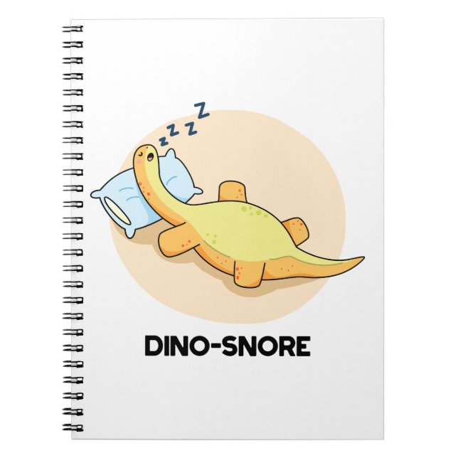 Carnet Dinosnore Blague drôle de dinosaure endormi  (Devant)