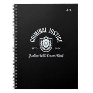 Carnet Diplôme en justice pénale 2024 "Personnalisable"