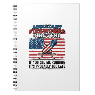 Carnet Directeur adjoint de feux d'artifice T-shirt drôle