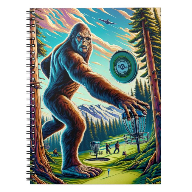 Carnet Disk Golf Bigfoot dans les bois (Devant)
