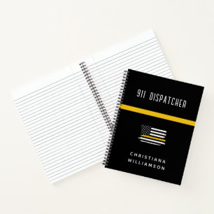 Carnet Dispatcher de ligne d'or mince personnalisée 911