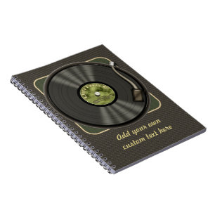 Carnet Disque vinyle vintage personnalisé