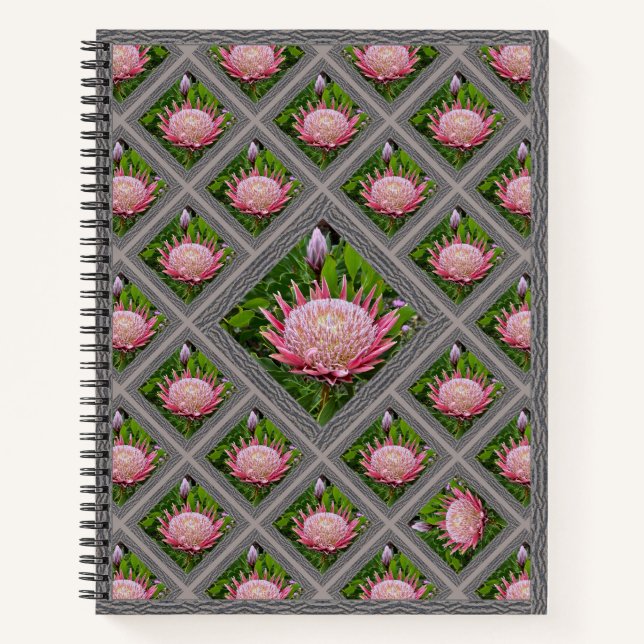 Carnet distinctif avec de belles protéines roses (Devant)