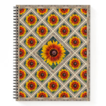 Carnet distinctif avec les tournesols de Susie
