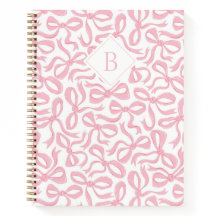 Ditsy Preppy Pink Bow Monogramme