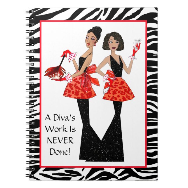 Carnet "Divas Domestiques" - Le travail d'un Diva n'est j (Devant)