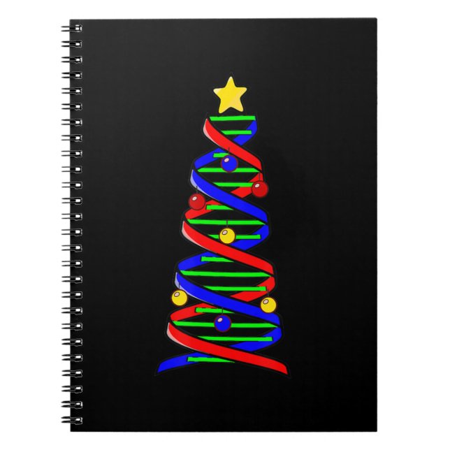 Carnet DNA Helix Christmas Tree Life Science Biologie (Devant)