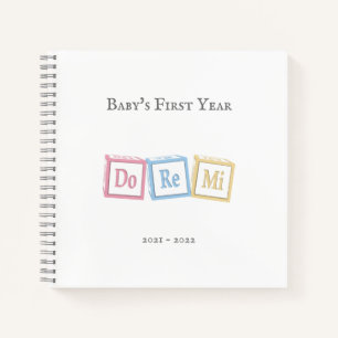 Carnet "Do Re Mi" Blocs pour bébés musicaux Diary Scrap