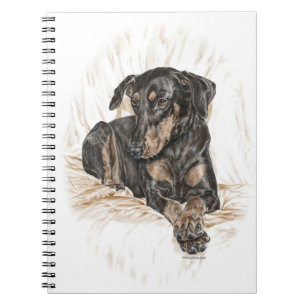Carnet Doberman Chien oreilles naturelles
