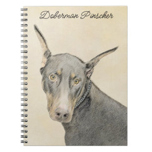 Carnet Doberman Pinscher Peinture - Art Chien original
