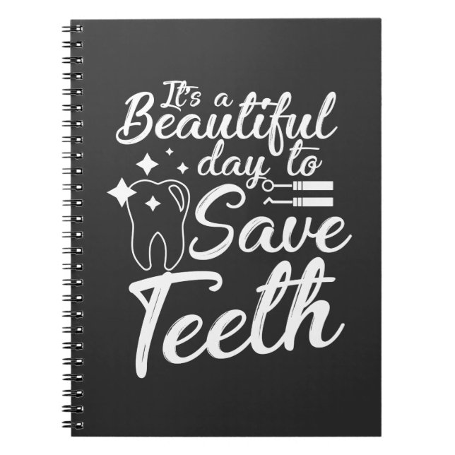 Carnet Docteur Gift Beautiful Day de dentiste pour sauver (Devant)