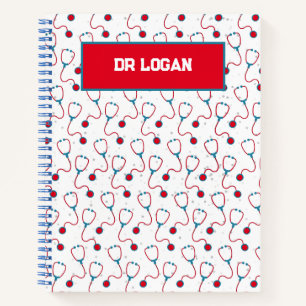 Carnet Docteur nom personnalisé stethoscope cadeau médica