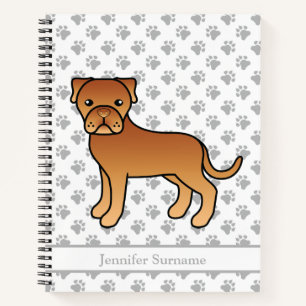 Carnet Dogue De Bordeaux Chien de dessin animé mignon & T