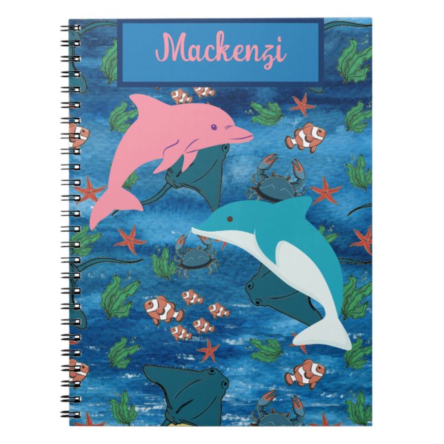 Carnet Dolphins Ocean Life (Devant)