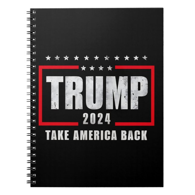 Carnet Donald Trump 2024 redonne l'élection américaine (Devant)