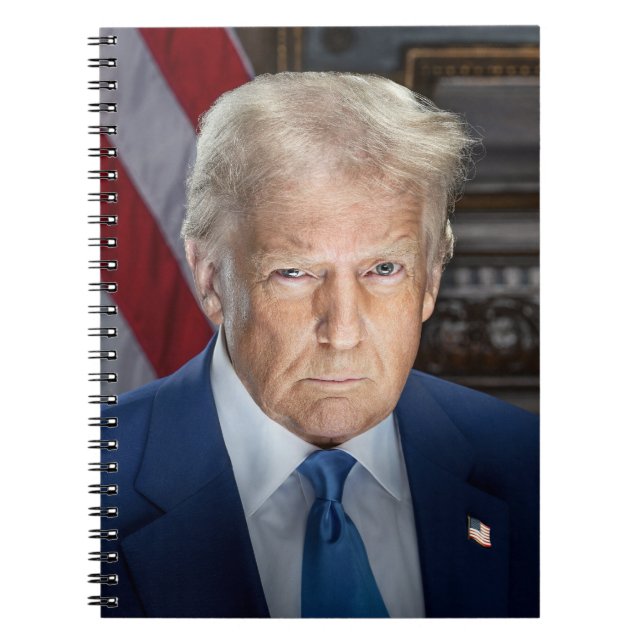 Carnet Donald Trump 2025 Portrait du président américain (Devant)