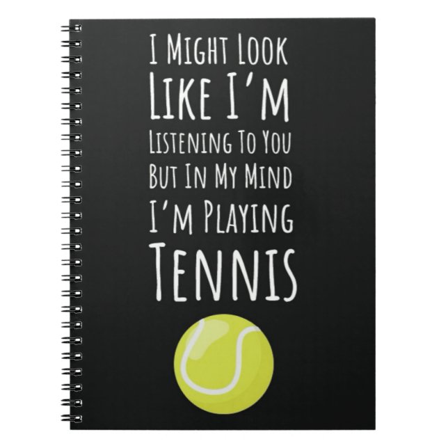 Carnet Dons Drôle Pour Les Amateurs De Tennis Citer La Ty (Devant)