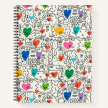 Carnet Doodle Buddies & Hearts