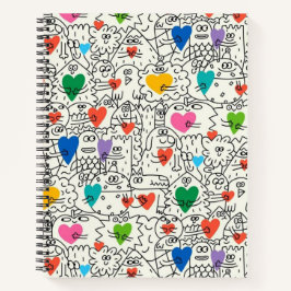 Carnet Doodle Buddies & Hearts