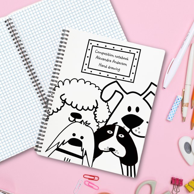 Carnet Doodle de chien mignon (Cute Dog Doodle Notebook)