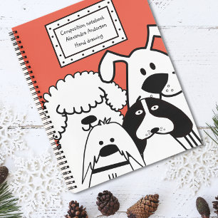 Carnet Doodle de chien mignon