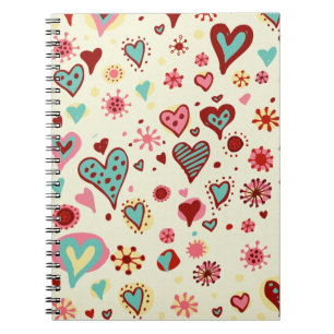 Carnet doodle heartsJournal