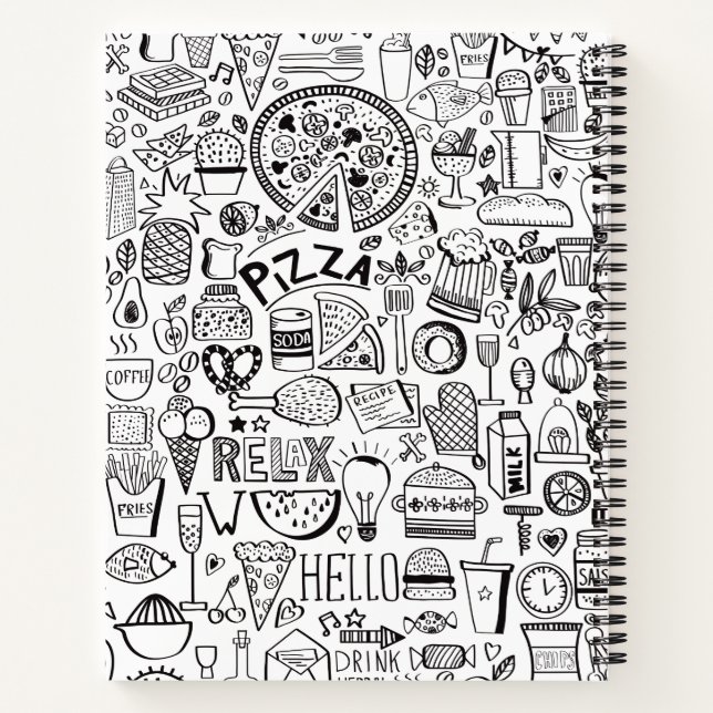 Carnet Doodles alimentaires (Dos)