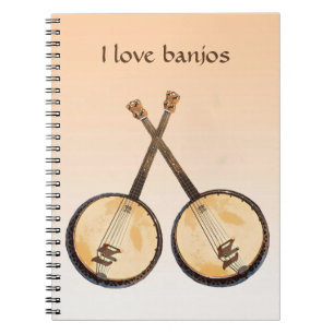 Carnet d'orange d'instrument de musique de banjo