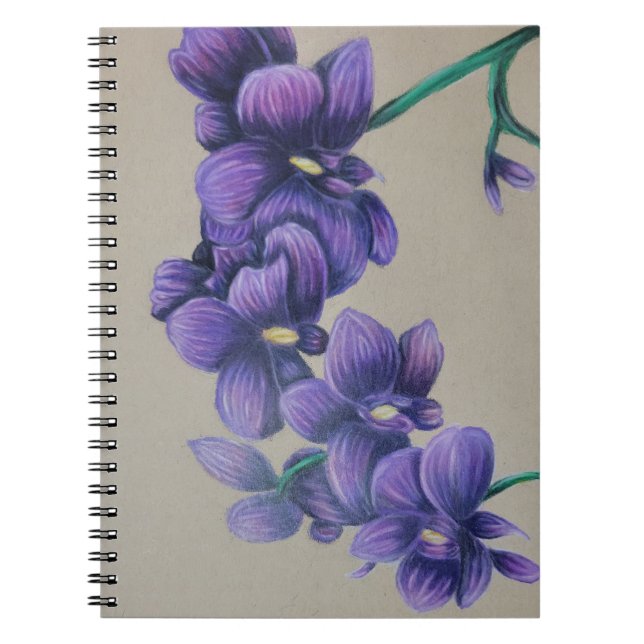Carnet d'orchidée violette (Devant)