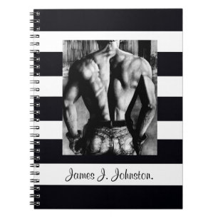 Carnet Dos Musclé Masculin En Jean Serré Art Original