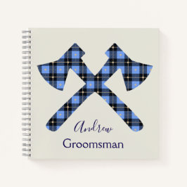 Carnet Double croix gris et bleu Groomsman