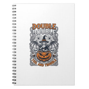 Carnet Double peine Malheur Sorcière Citrouille Halloween