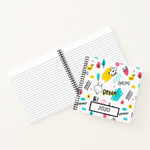 Carnet Douce main colorée dessinée