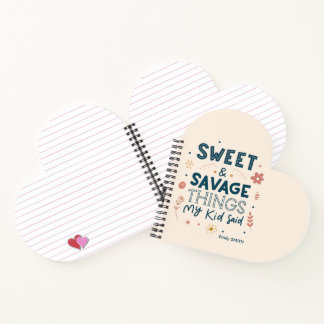 Carnet Douces et Sauvages Choses que mon enfant a dites