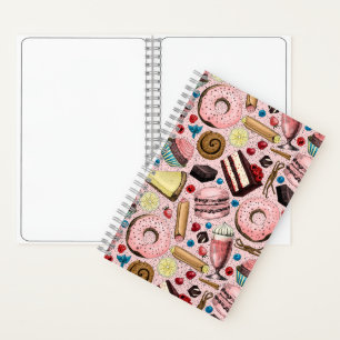 Carnet Douceurs sur rose