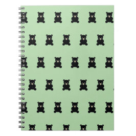Carnet d'ours en peluche noir