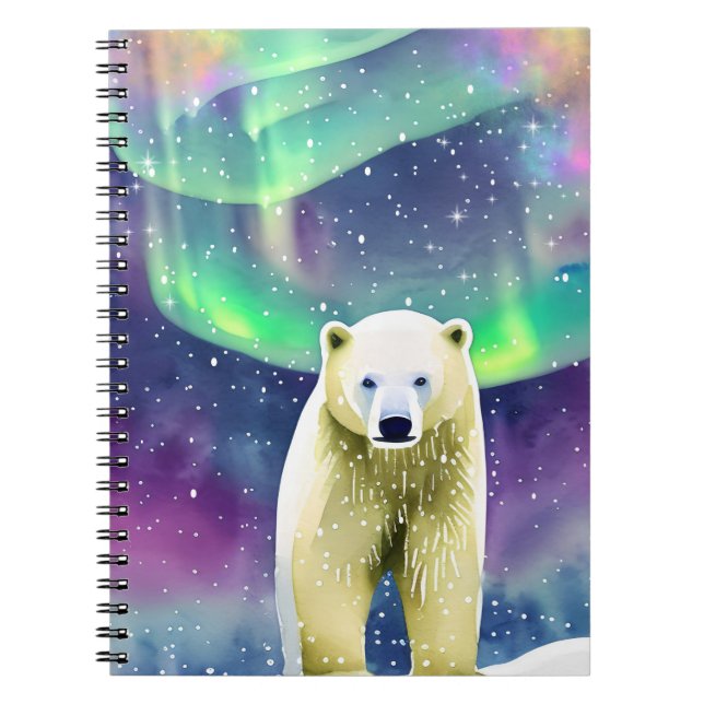 Carnet d'ours polaire mignon pour l'école 6,5 po x (Devant)