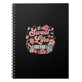 Carnet Doux comme l'été Mignon Strawberry Cherry Floral W