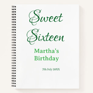 Carnet Douze ans sucrés nom date calligraphie boho ret
