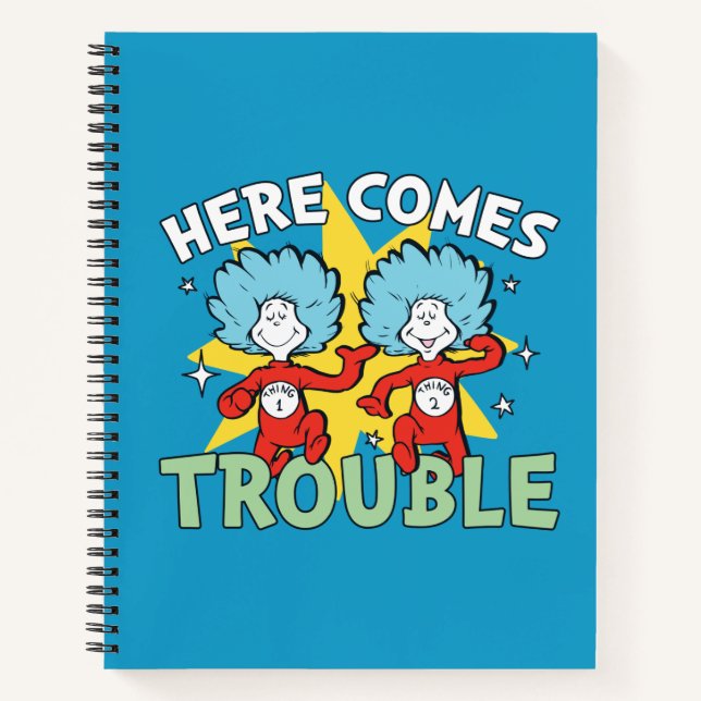 Carnet Dr. Seuss | Chose Un Chose Deux Ennuis à venir (Devant)