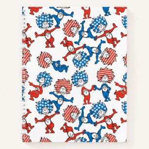 Carnet Dr. Seuss Chose Un Chose Deux motif drapeau amér
