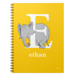 Carnet Dr. Seuss's ABC: Letter E - White Add Your Name